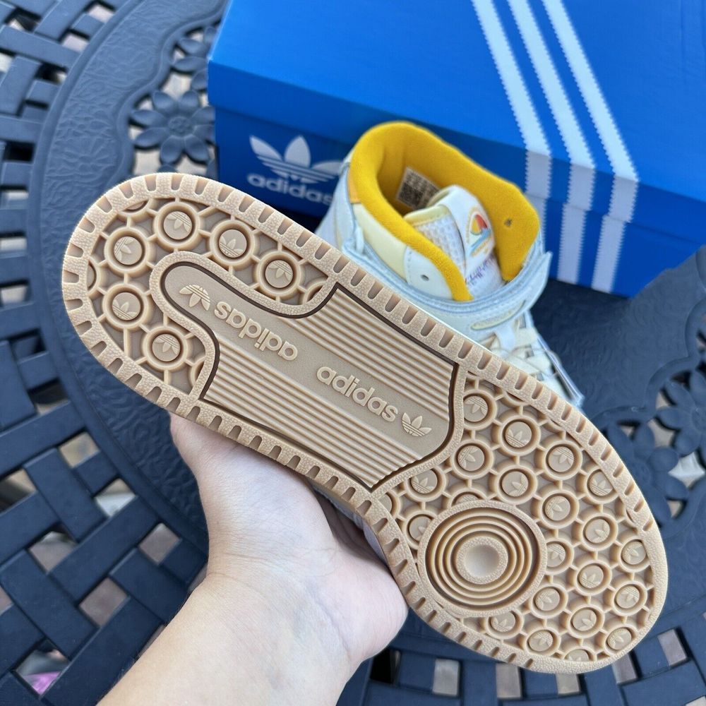 adidas Kids High-Top Sneakers in White and Yellow - Picture 12 of 16